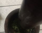 A picture of step 1 of Moringa milk and honey shake.