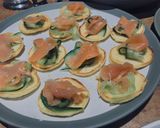 A picture of step 3 of Smoked Salmon Blinis 🥞.