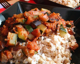 Foto del paso 3 de la receta: Arroz integral con pisto de berenjena y calabacín