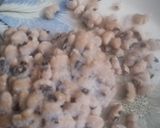 A picture of step 2 of Bazarii Macroni spaghetti chana fruit chaat.