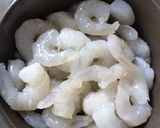 A picture of step 1 of Seafoood Black Pasta.