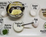 A picture of step 1 of Rice flour cake of Matcha & white chocolate.
