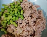 Foto del paso 3 de la receta: Pasta con atún y edamames 🍝