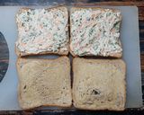 A picture of step 3 of Veg Hung Curd Sandwich.