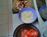 A picture of step 1 of Pizza - Bacon and sausage.
