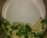 A picture of step 1 of Onion mong dal pakoda.
