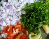 A picture of step 1 of Hyderabadi paneer with Neer dosa.