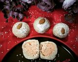 A picture of step 6 of Mawa Stuffed sesame laddu.
