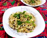 عکس مرحله 6 از دستور خوراک مرغ و قارچ با نودل (Chicken & Mushroom with noodles)