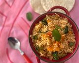 A picture of step 4 of Veg Pulav.