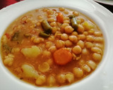 Foto del paso 8 de la receta: Potaje de garbanzos con judías verdes