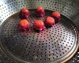 A picture of step 3 of Beetroot Lotus modak.