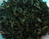 A picture of step 2 of Ugu stew.