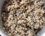 A picture of step 1 of Mysore dal khichdi.