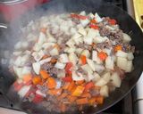 A picture of step 4 of Filipino Beef Giniling.