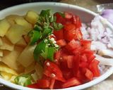 A picture of step 1 of Chana chaat.
