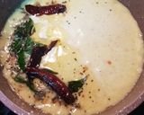 A picture of step 5 of Ladiesfinger moor kulambhu Okra Yoghurt curry.