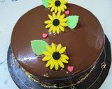 A picture of step 6 of Nutella cake.