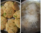 A picture of step 3 of Kachche Kele Ki Tikki (raw banana cutlets).