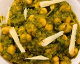 A picture of step 6 of Palak Chana.