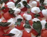 A picture of step 5 of Gluten-Free Pizza with Cherry Tomatoes.