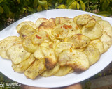 A picture of step 3 of Baked sweet potato chips.
