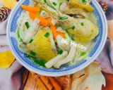 Hình bước làm 5 của món Bánh canh gà và nấm