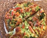 A picture of step 6 of Garden fresh Pita Pizza.