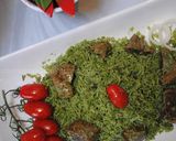 A picture of step 7 of Green rice (Zamarod pilaf).