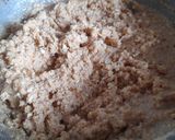 A picture of step 3 of Mix flour laddu.