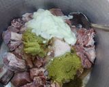 A picture of step 1 of Mutton pulav.
