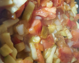 Foto del paso 2 de la receta: Pisto con tortitas de patata y yema de Huevo