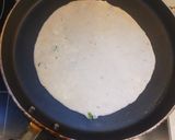 A picture of step 6 of Paneer onion paratha.