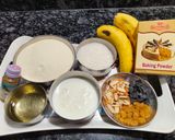 A picture of step 1 of Banana Suji Cake.