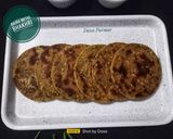 A picture of step 10 of Bajra Methi Bhakhri (Pearl Millet Flour Methi Bhakhri).