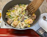 A picture of step 11 of Fried Beef and Shrimp Rice on the Table.