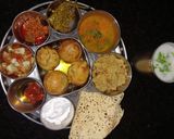 A picture of step 6 of Special Rajsthani Thali.