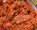 A picture of step 6 of Moi moi and vegetable Sauce.