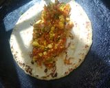 A picture of step 3 of Paneer crepes.