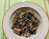 A picture of step 6 of Cuttlefish with Spinach and Herbs C&G.