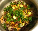 A picture of step 8 of Brown Rice Mutton Biryani.