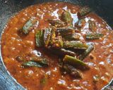 A picture of step 10 of Bhindi masala (sabzi).