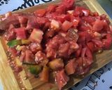 Une image de l'étape 2 de Tomates et courgettes sauce mozzarella sautées à la plancha.