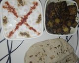 A picture of step 4 of Methi Aloo,Raita and chapati.