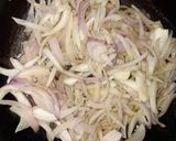 A picture of step 3 of Bitter gourd/karela stir-fry.