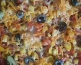 A picture of step 9 of Vegetarian's Uttapam Pizza with broccoli & mozzarella.