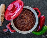 A picture of step 4 of Schezwan sauce.