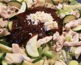 Cukkinis zelleres szójás csirke recept fázis 3 fotója