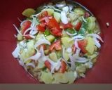 A picture of step 4 of Mix plate chana chat.