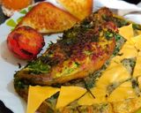 A picture of step 7 of Fluffy Spinach Cheese Omlette A perfect healthy breakfast.